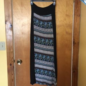 Paisley patterned maxi skirt